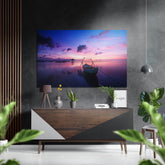 Sunset at the Lake Brushed Aluminium Dibond Wall Art.